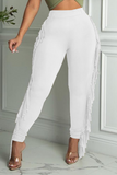 Sexy Solid Tassel Skinny High Waist Pencil Solid Color Bottoms