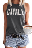 CHILL Graphic Print Tank Top