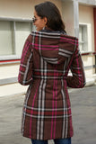 Vintage Plaid Cotton Quilted Trench Coat