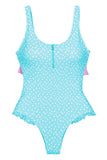 Dotted Print Cheeky Monokini Swimsuit