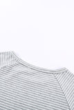 Raglan Sleeve Striped Cotton-blend T-shirt Mini Dress