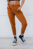 zenana full size run elastic waistband ankle pants with side pockets