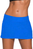 Plus Size Blue Skirted Swim Bikini Bottom