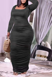 womens fall clothing 2021 sexy dress women solid color  skinny long dress wholesale