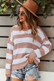 Striped Colorblock Knit Sweater