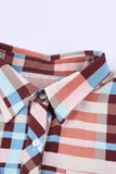 multicolor plaid button down shirt