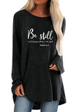 Be Still Letters Knit Tunic Top