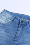 Faded Mid High Rise Jeans with Holes