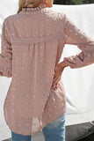 swiss dot lace embroidered blouse