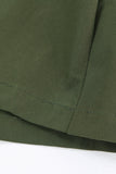 Army Green Flutter Sleeve V Neck Buttoned Maternity Dress