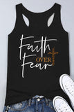 Printed Cross Faith Over Fear Tank