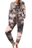 Tie-dye Crop Long Sleeve and Joggers Set