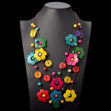 floral bohemian maxi necklace