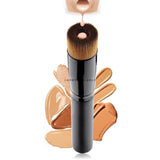 wooden fluffy face make up brush tools