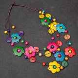 floral bohemian maxi necklace