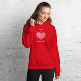 have a good day happy face hearts hoodie